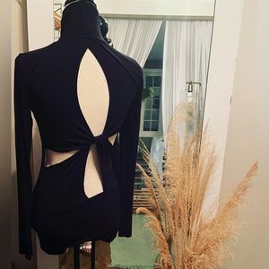 Open back turtle neck